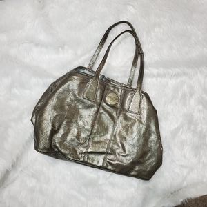 Coach Signature Stitch Patent Leather Purse